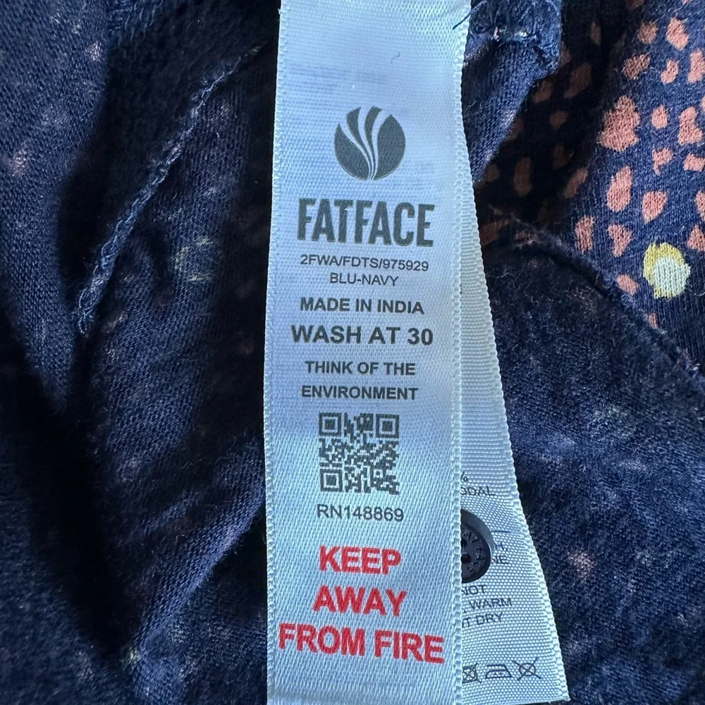 Fat Face Simone Dot Jersey Dress 12L - Picture 6 of 7